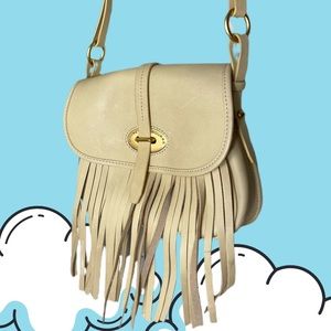 Dooney and Bourke beige fringe leather purse